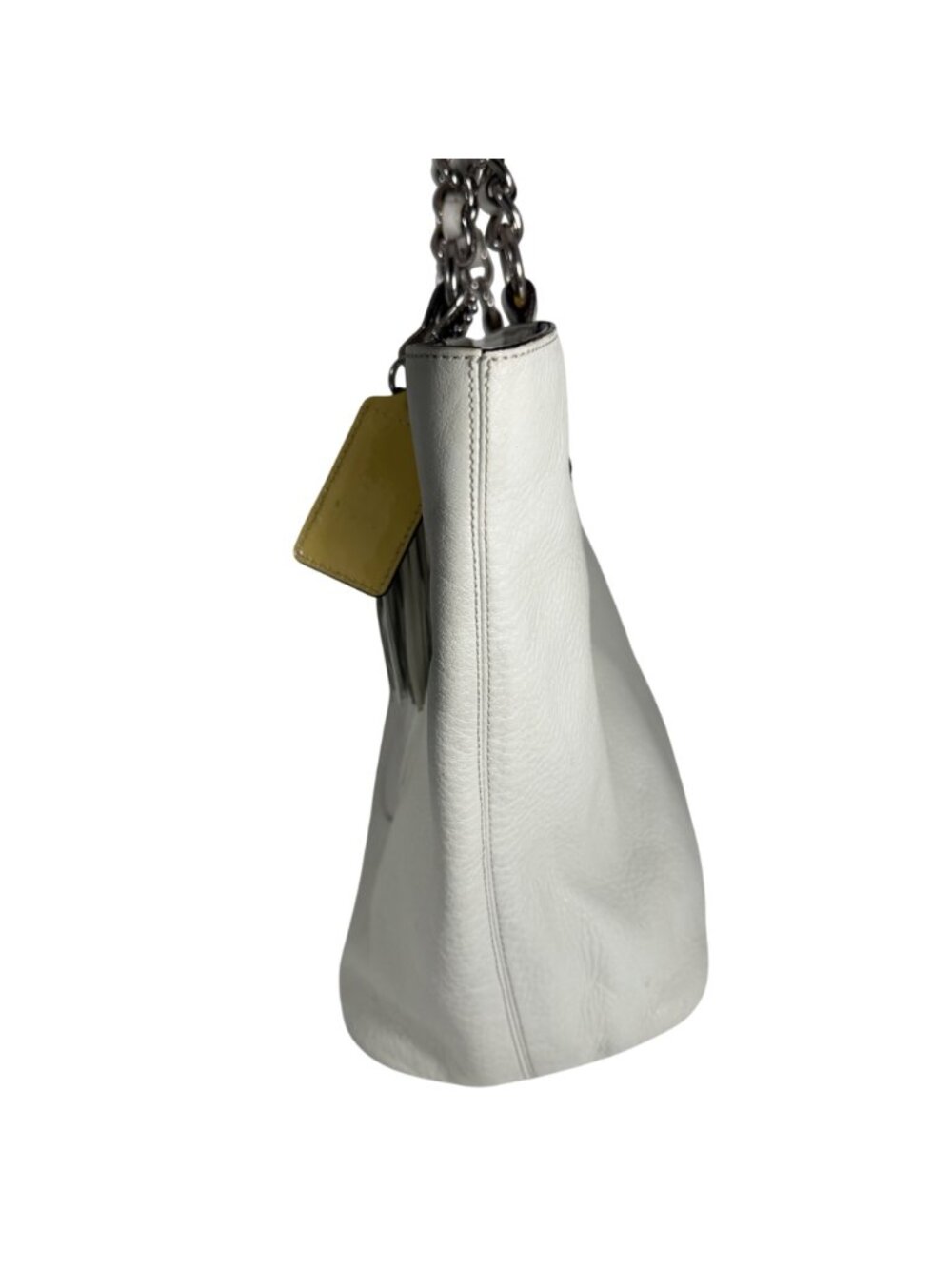 Coach Colette 16485 Tote Leather Shoulder Bag Chain Handle Tassel + Hang Tags - Picture 3 of 16